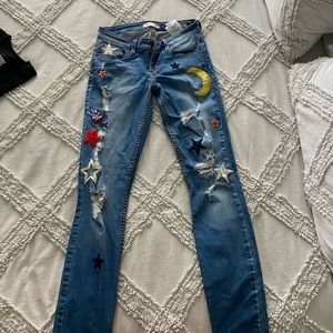 Guess patched jeans